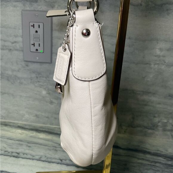 Coach White Leather Kristen Small Shoulder Bag - Picture 7 of 15